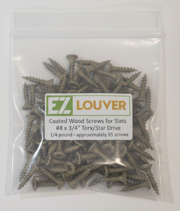 #8 x 3/4" Slat Screws (to attach slats to brackets)